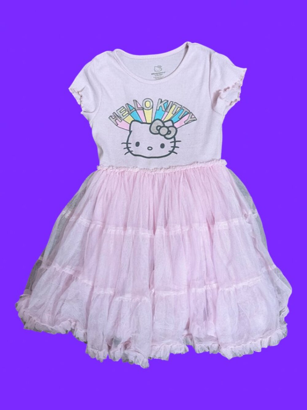 Sz.3X*Hello Kitty by Sanrio*Pink/Multi Hello Kitty Tulle Dress Girls